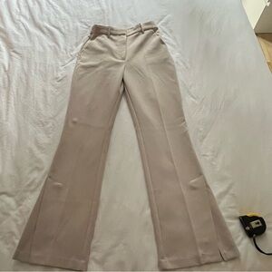Abercrombie & Fitch Women’s Light Tan Dress Pant- Sloane Straight Leg Split Hem